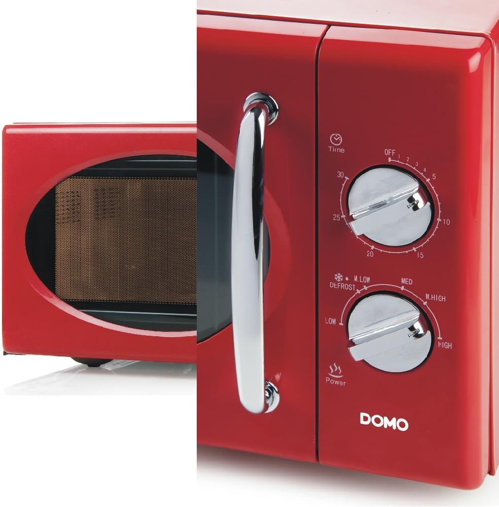 DOMO DO2925 Freistehend Mikrowelle - 5 Leistungsstufen - Auftauen - Mechanische Bedienung - Mit Time