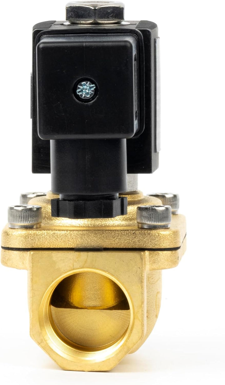 U.S. Solid 3/4" Magnetventil - Messing AC 230V mit Viton-Dichtung, stromlos geschlossen, Anschlussdo