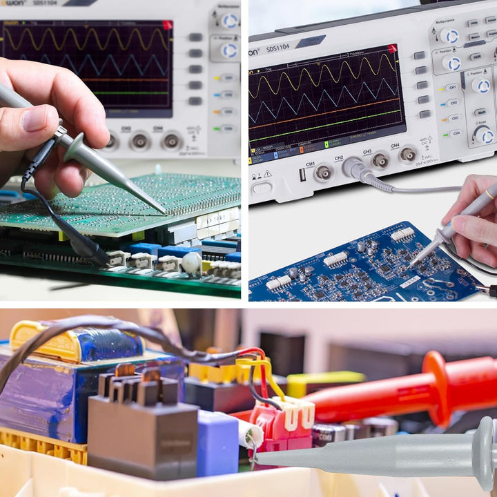 OWON Universal Oszilloskop Sonden Kit, 200MHz, BNC-Oszilloskop-Klemmentastkopf-Dämpfung kann durch 1