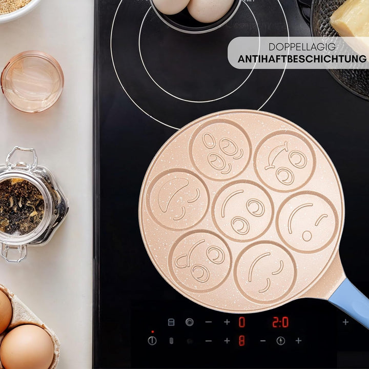 Erreke Pancake Pfanne, Geeignet für Induktion, Antihaft Bratpfanne für Pancakes, Pfannkuchenpfanne,