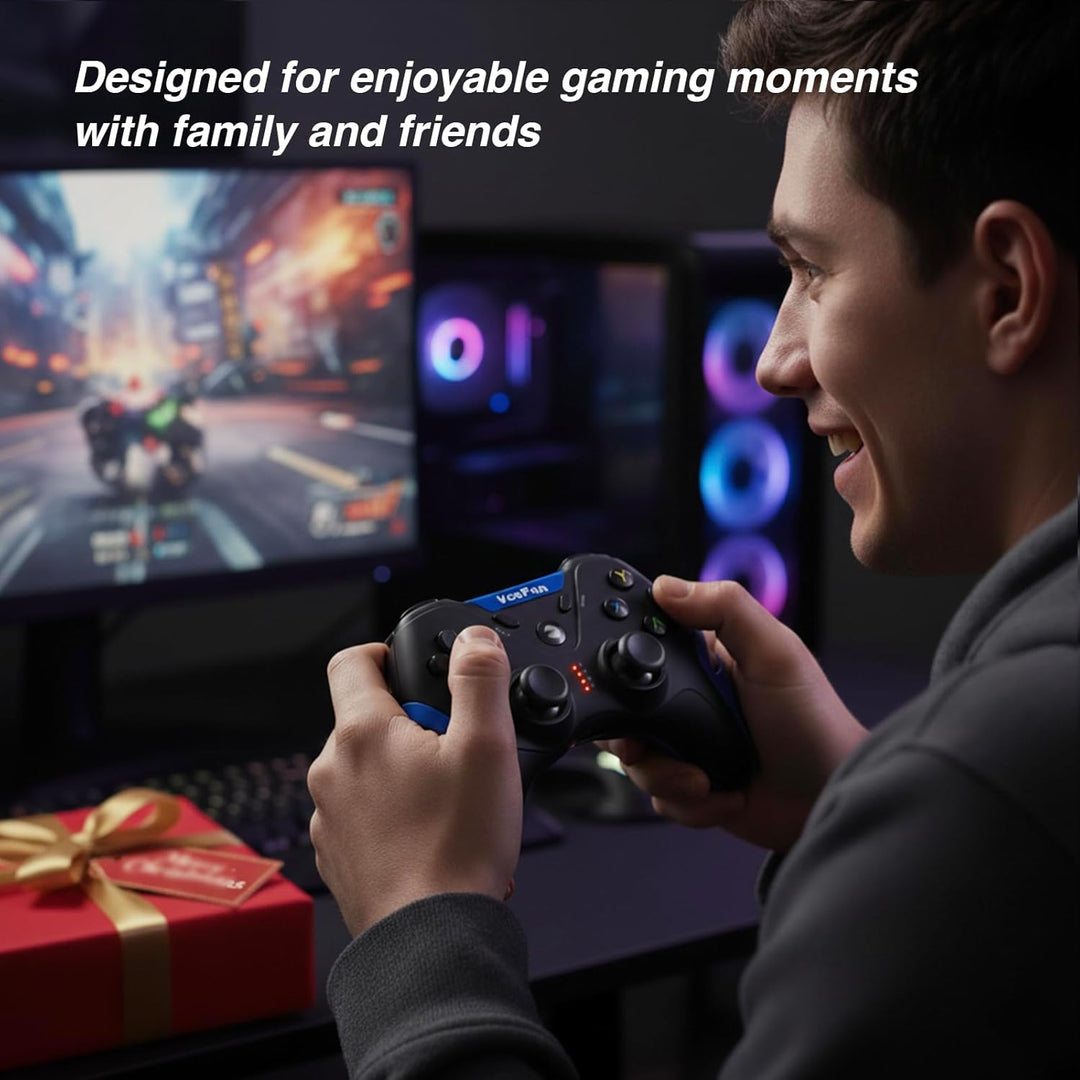 VooFun PC Controller, Wireless PS3 Controller PC Gamepad mit Dual-Vibration, Gaming Controller für P