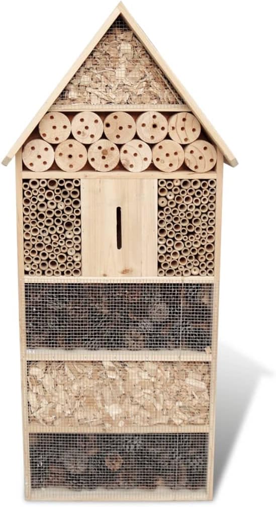 vidaXL XXL Insektenhotel Holz Bienen Insektenhaus Nistkasten Brutkasten 99 cm