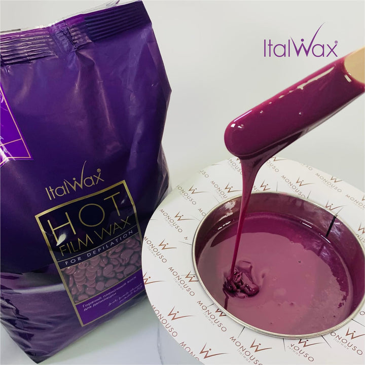 Italwax Plum – 1Kg - Waxing Perlen für Haarentfernung - Natürliche Formulierung für alle Hauttypen -