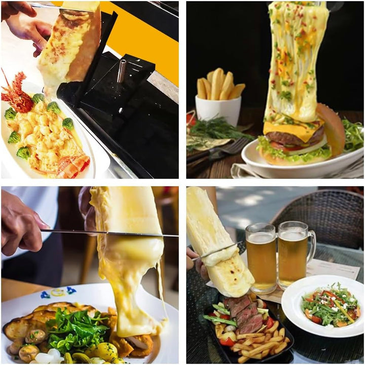 Käseschmelzer Raclette Ofen Schweizer Raclette-Gerät 750W Raclettegrill Nacho-Käse-Spender Winkel ei