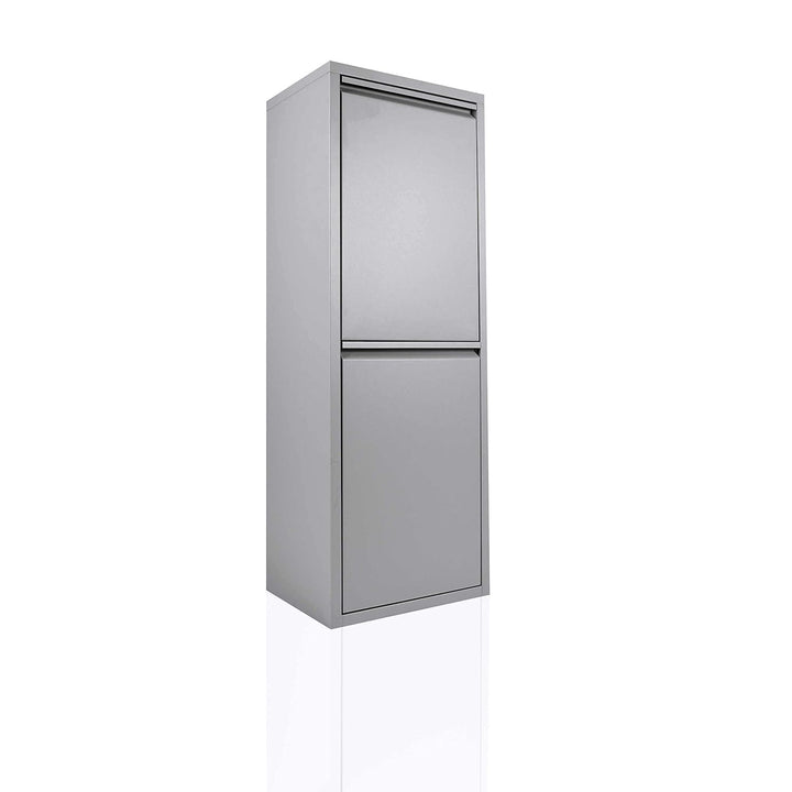 Betten-ABC Refina Mehrzweckschrank, Mülltrenner, platzsparend, aus pflegeleichtem Metall Farbe Grau,