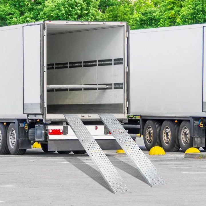 Tubiaz 2X Auffahrrampe, Verladerampe 400kg,rutschfeste Verladeschiene, Verzinkter Stahl Auto Laderam