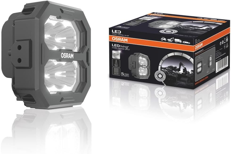OSRAM LEDriving® Cube PX2500 Spot, LEDPWL110-SP, OFF ROAD, LED Arbeitsscheinwerfer, 2500 Lumen, Falt
