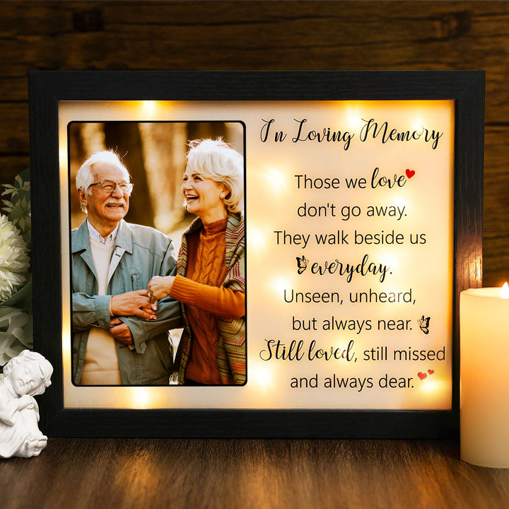Memorial Gifts LED Shadow Box 10.2x15.2 cm Bilderrahmen – Trauergeschenk für den Verlust von Mutter,