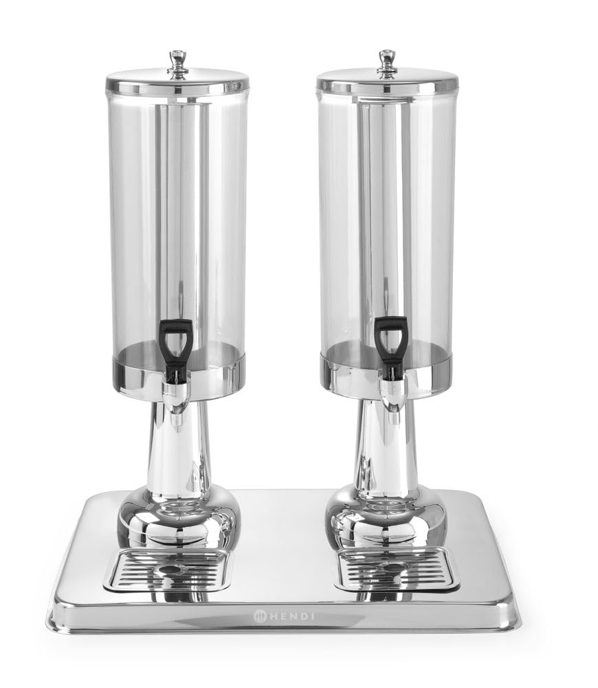 HENDI Saftspender, 6L, Wasserspender, Limonadenspender, Inkl. Tropffreiem Ablashahn, 415x315x(H)490m