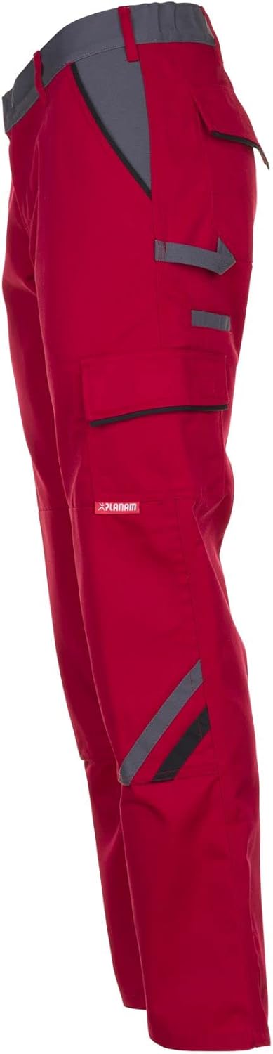 Planam Highline Damen Bundhose rot Schiefer schwarz Modell 2391 Grösse 48