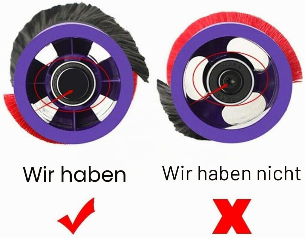MODJUEGO Ersatz-Teppichbürste für Dyson V6 V7 V8 Staubsauger Ersatzteile Zubehör[4-Prong Drive] (für