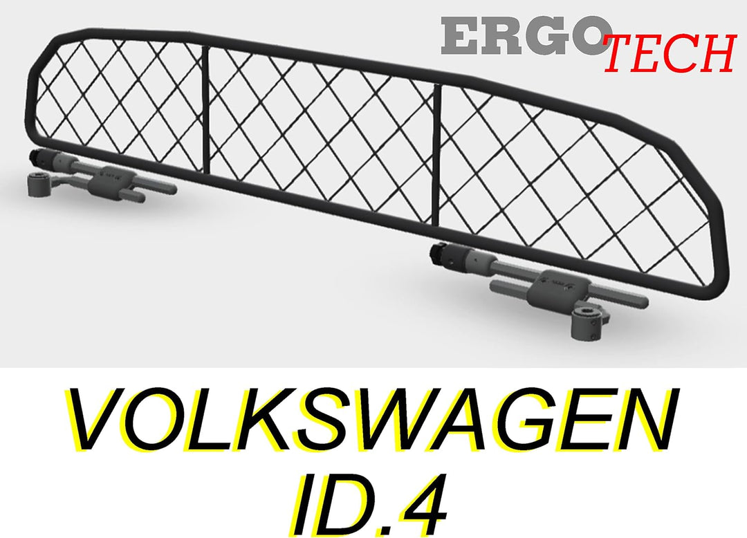 ERGOTECH Trennnetz Trenngitter kompatibel mit Volkswagen ID.4 RDA65-HXXS16, für Hunde und Gepäck.