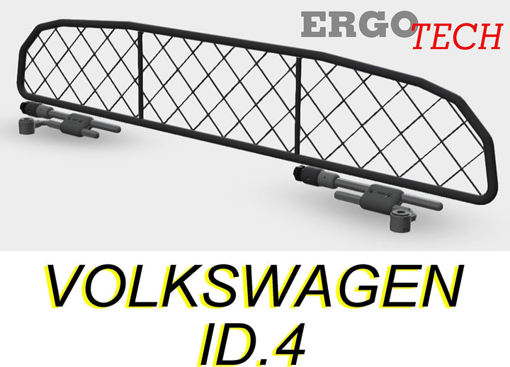 ERGOTECH Trennnetz Trenngitter kompatibel mit Volkswagen ID.4 RDA65-HXXS16, für Hunde und Gepäck.