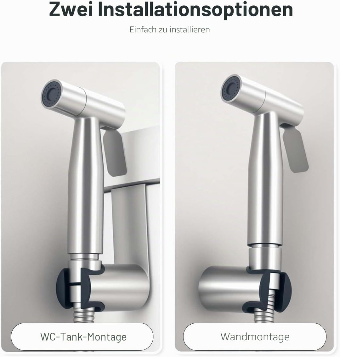 WEIDMAX Bidet-Handbrause,Hohe Powered Hand gehalten Bidet Sprayer Premium Edelstahl gebürstet Spraye