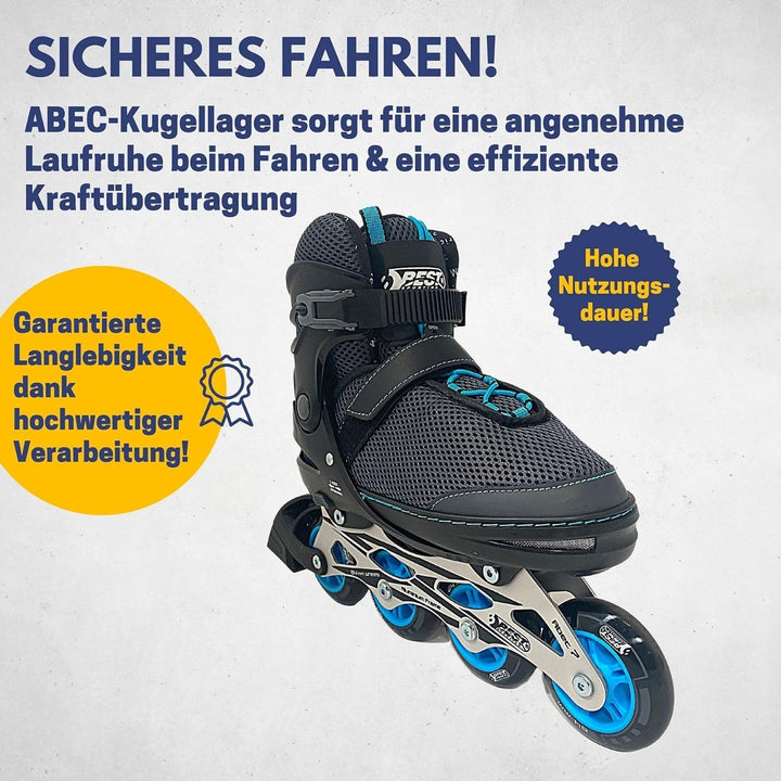 Best Sporting Inline Skates Erwachsene &amp; Jugendliche I Rollschuhe Grösse 37-41 I Breitenverstellung