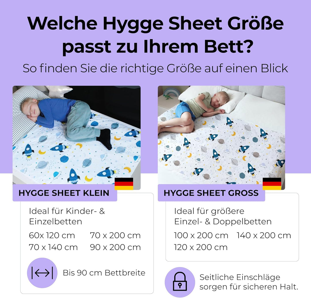 Bettunterlage wasserdicht für Kinder I Einzelbett, Kinderbett, Babybett I Atmungsaktive, waschbare M