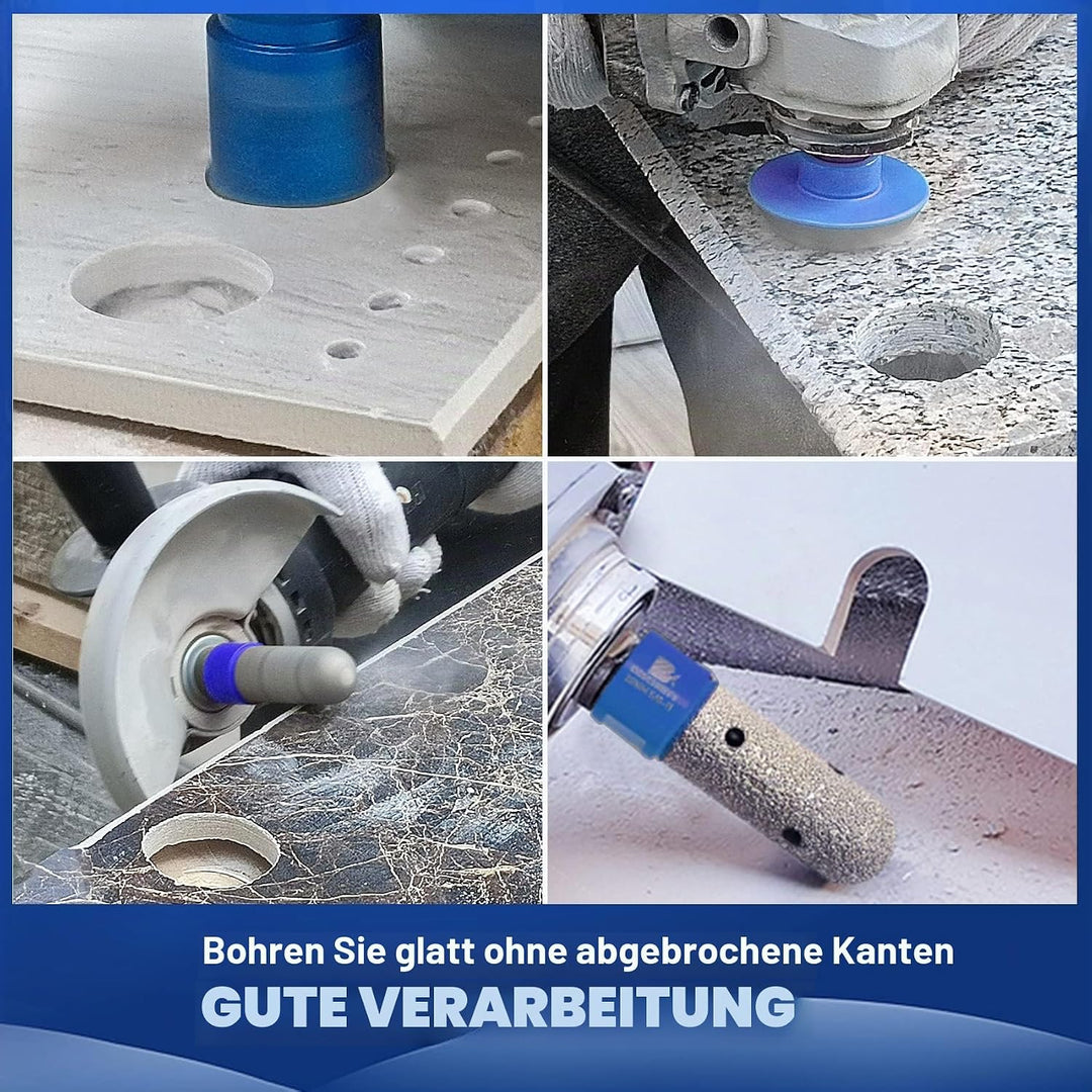 Diamantbohrer Fliesenbohrer Set -20/35/40/50/68mm Diamantbohrer &amp; 20mmDiamant Fingerfräser-50mmFasen