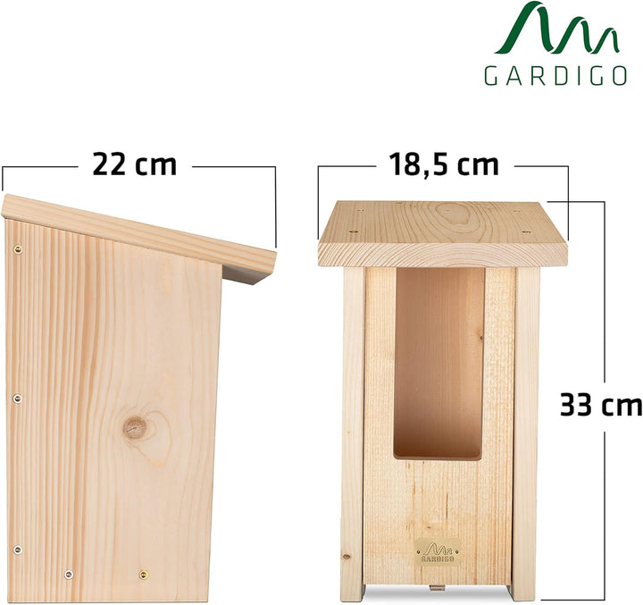 Gardigo Nistkasten für Rotkehlchen | Made in Germany, aus deutschem Holz, Vogelhaus, verschraubt, un