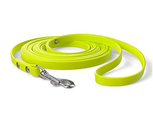 5m Schleppleine, Hundeleine, Handschlaufe, Neon-Gelb, extra schmal, schmutz- und wasserabweisend 5m,