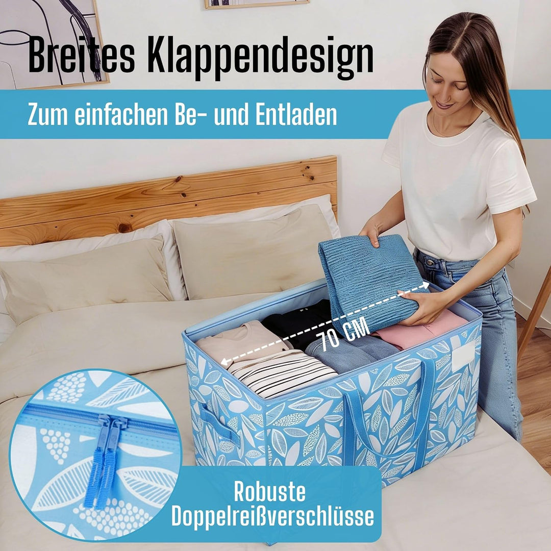 VENO 102 Liter Grosse Aufbewahrungstasche, Aufbewahrungsbox, Starke Griffe Umzugstaschen mit Reissve
