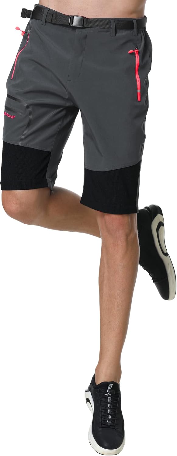 SOLOYEE Herren Wanderhose Zip Off Trekkinghose Outdoorhose Wasserdicht Schnelltrocknend Softshellhos