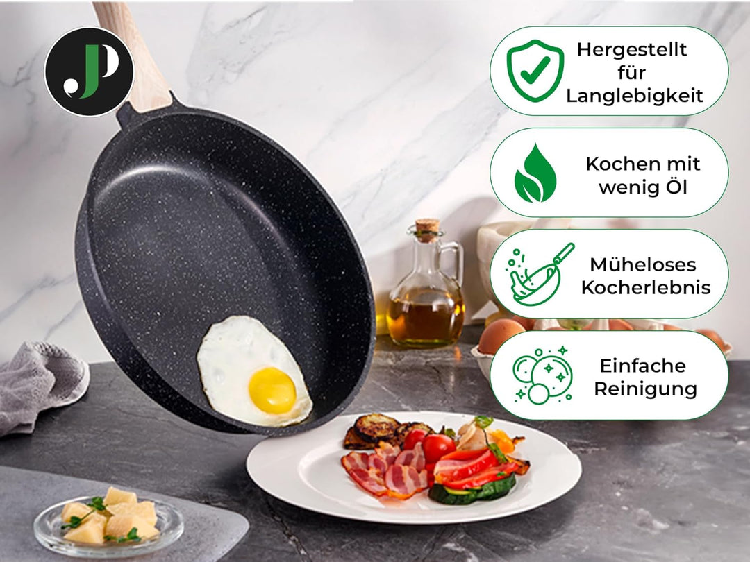 JUST PERFECTO Topf und Pfannenset Induktion - Pfannenset mit deckel - Induktions Töpfe Set - Töpfe u