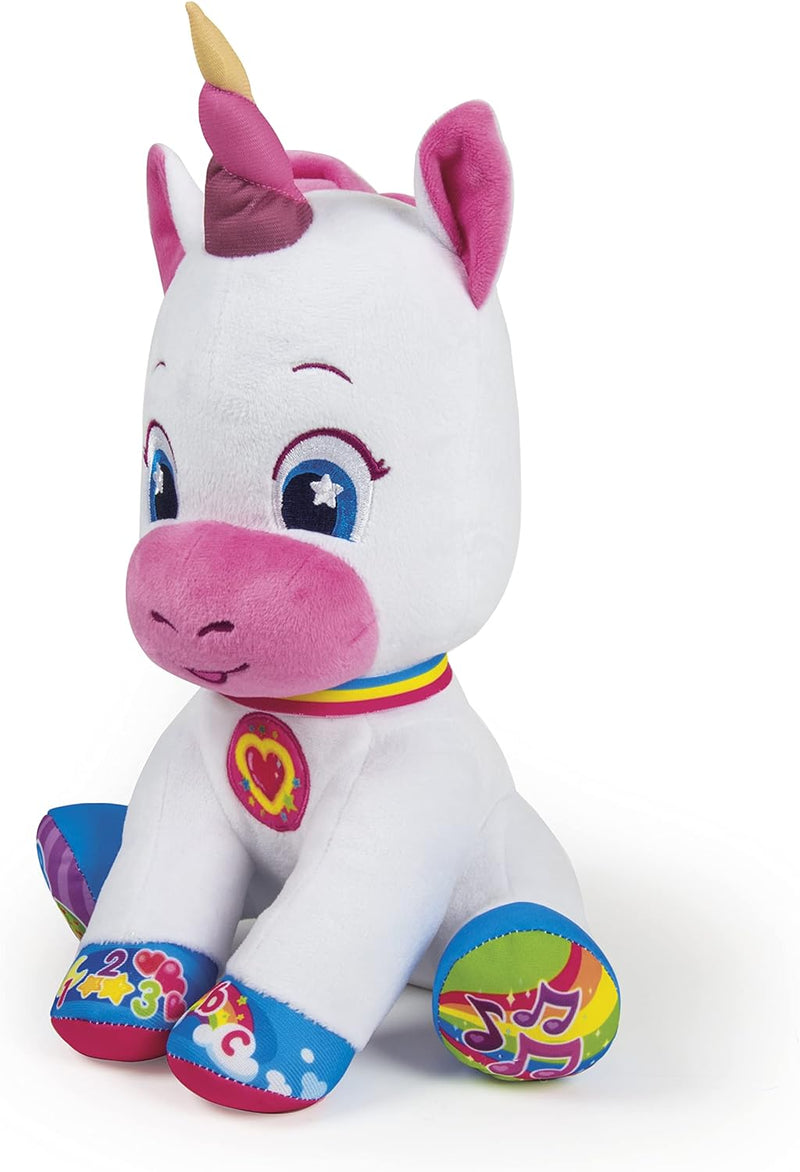 Clementoni 50544 Baby Interaktive Plüsch Einhorn Elektronisch Sprechendes Lernspielzeug für Kinder a