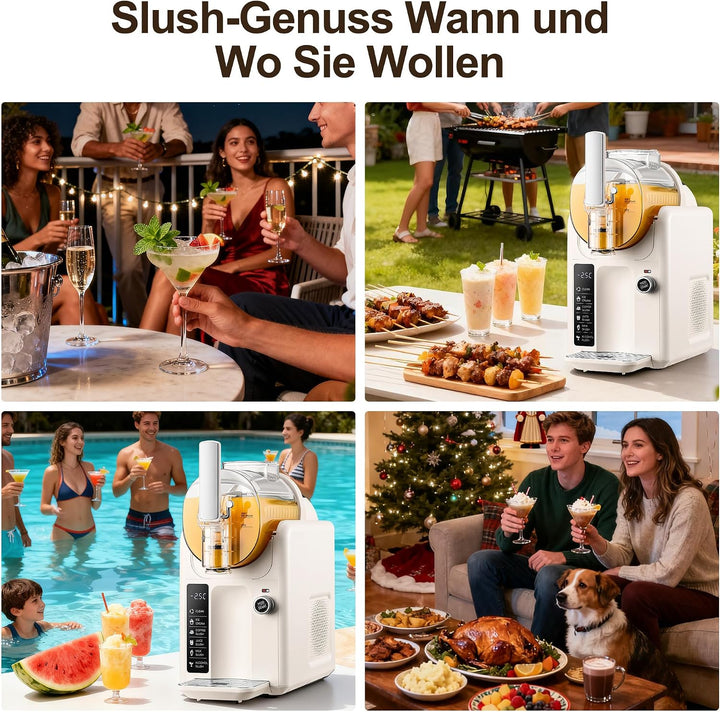 Goldtouch Slush Maschine,2L Slusheis Maschine,für 5 Funktionen：Eiscreme、Milchshake、Margaritas、Kaffee