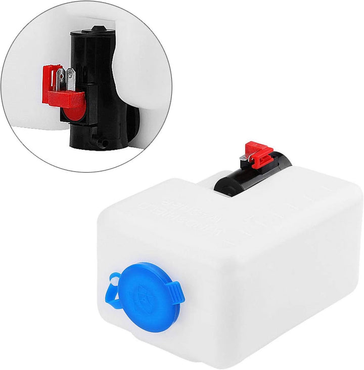 Universal Windschutzscheibe Scheibenwaschpumpe Flaschentank Kit Reinigungswerkzeuge 12V für Oldtimer
