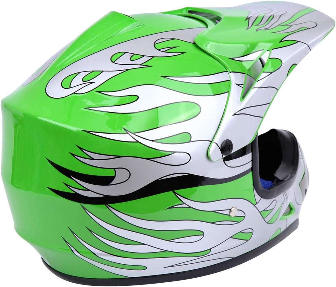 Samger DOT Jugend Kinder Off Road Helm Motocross Helm Dirt Bike ATV Motorradhelm Handschuhe+Brille L