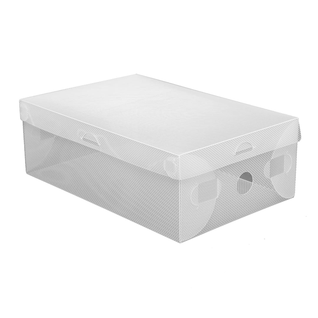 Schuhbox, 20 Schuhboxen Stapelbar Transparent, Faltbares Schuh Boxen 28x18x10cm, Schuhaufbewahrung m