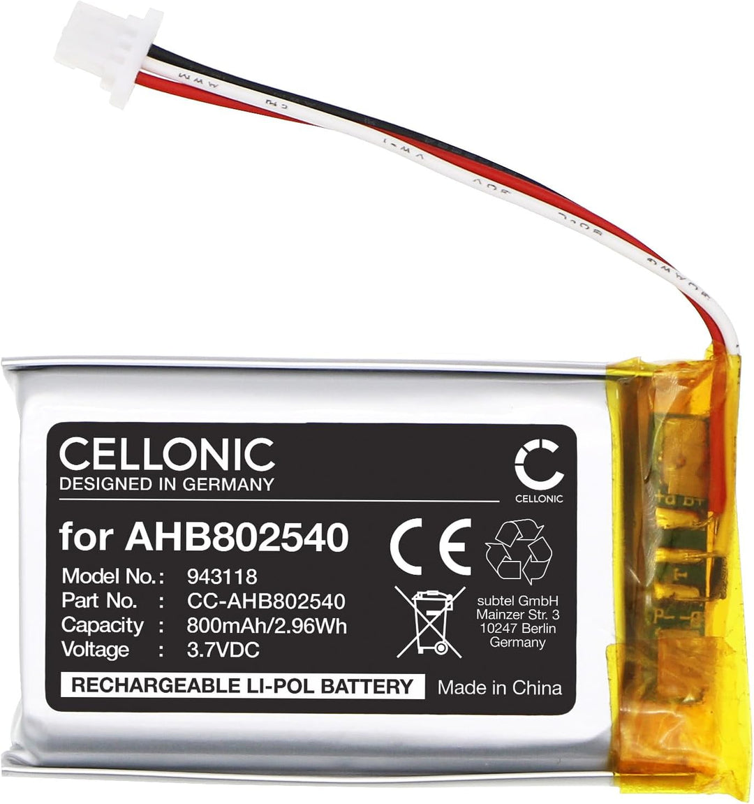 CELLONIC, Akku für Headset kompatibel mit Sena Spider ST1, Spyder 1S (700mAh, 3.7V) Ersatzakku XK701