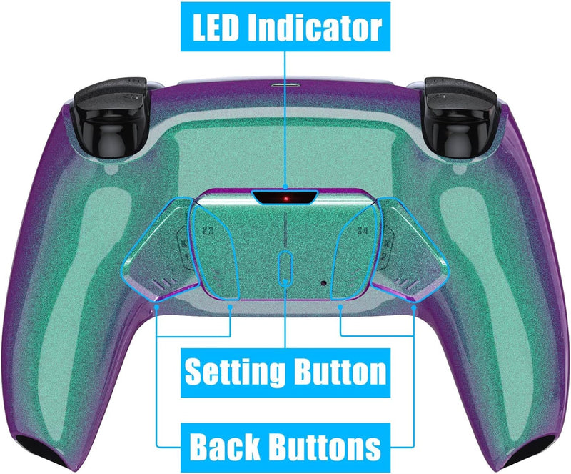 eXtremeRate Programmierbar RISE4 Remap Kit für ps5 Controller BDM-010/020,Remap Board&Rückplate Gehä