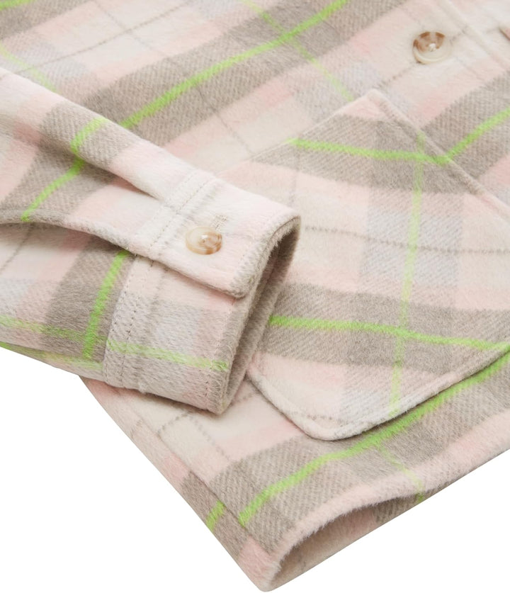TOM TAILOR Mädchen Overshirt Jacke mit Karomuster 128 32535-light Grey Rose Check, 128 32535-light G
