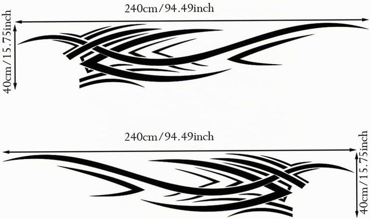 Riloer Auto Flamme Totem Körper Aufkleber, Universal Auto Seite Vinyl Aufkleber, Auto Aussen Dekorat