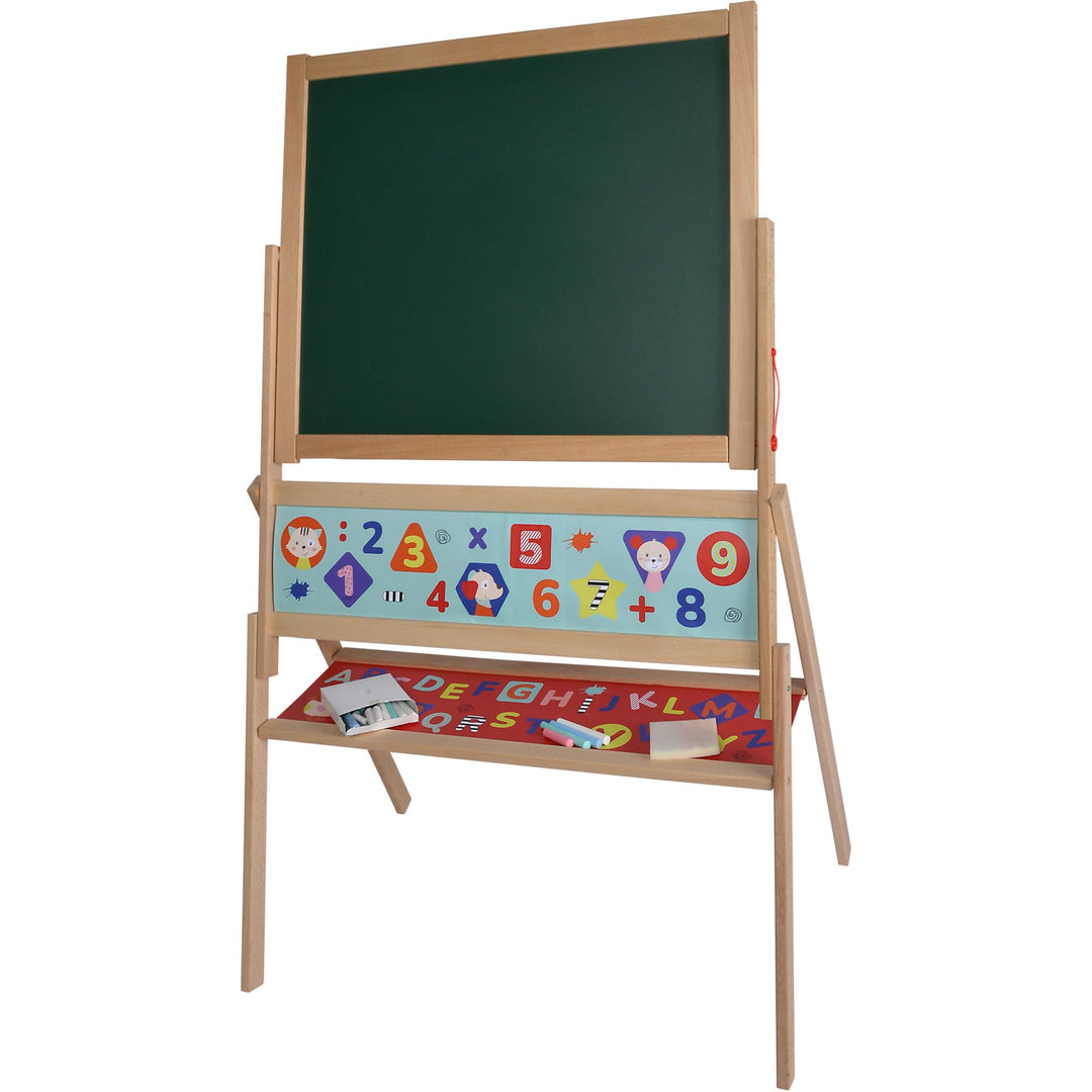 Eichhorn - Magnet Standtafel, Kindertafel mit 48 Magnetbuchstaben, 10 Kreiden und Schwamm, zweiseiti