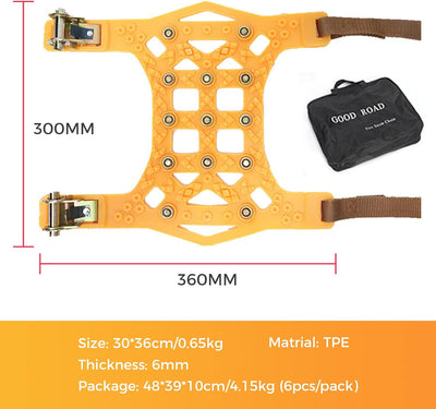WYRIAZA Schneeketten Universal 165-265MM, Schneeketten 6 Stück, Schneeketten Schnellmontage Auto Bre