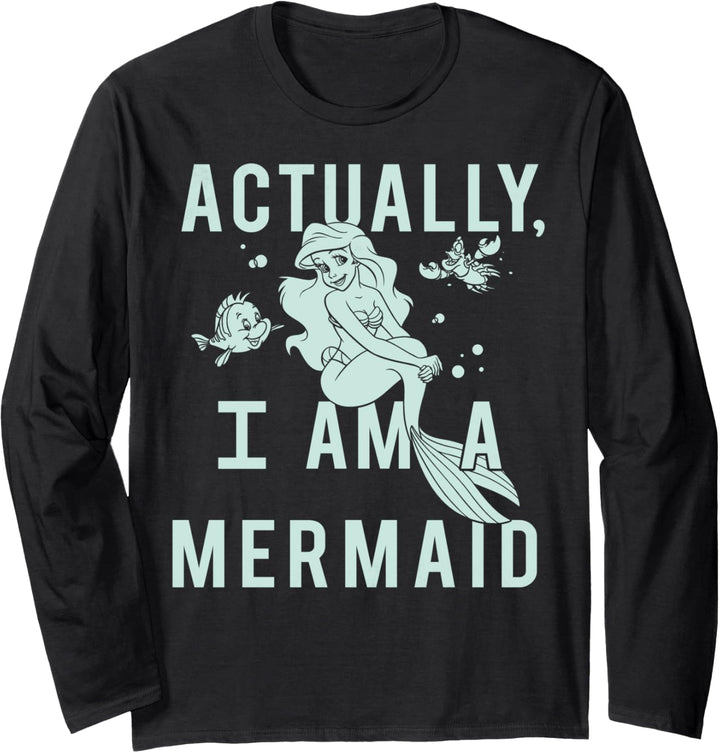 Disney Little Mermaid Actually A Mermaid Langarmshirt
