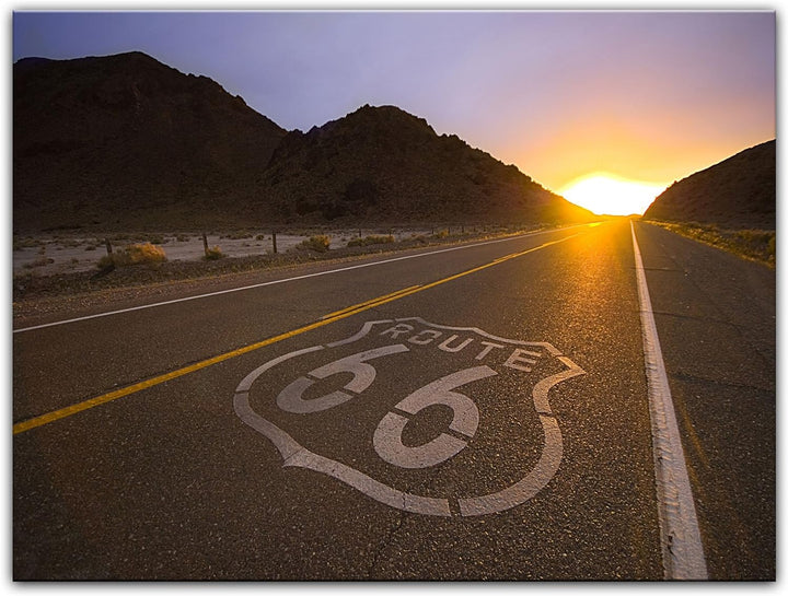 Bilderdepot24 Bild auf Leinwand | Historische Route 66 - USA in 70x50 cm als Wandbild | Wand-deko De
