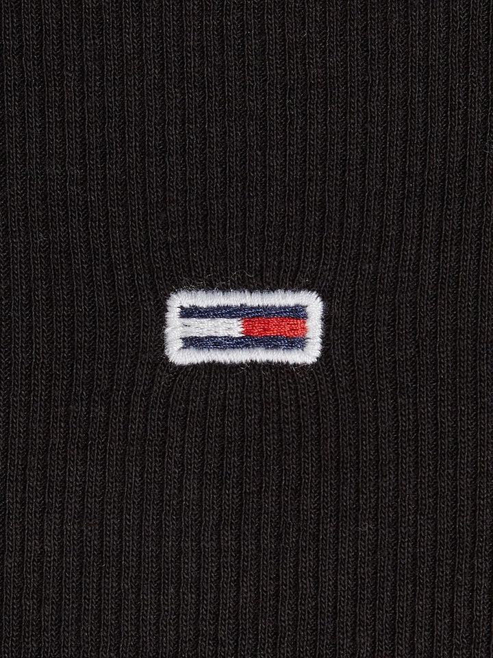 Tommy Jeans Damen Tjw BBY Essential Rib Ls Dw0dw14277 Langarm Strickoberteile XXS Schwarz, XXS Schwa