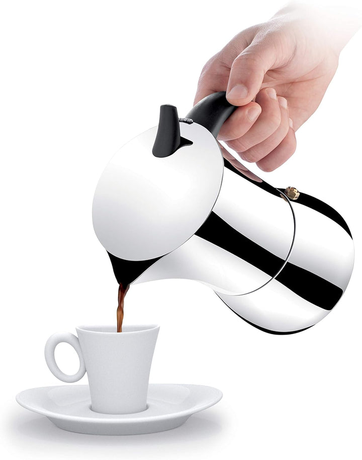 Tescoma MONTE CARLO Espressokocher für 6 Tassen | Erstklassiger Edelstahl & elegantes Design | Authe
