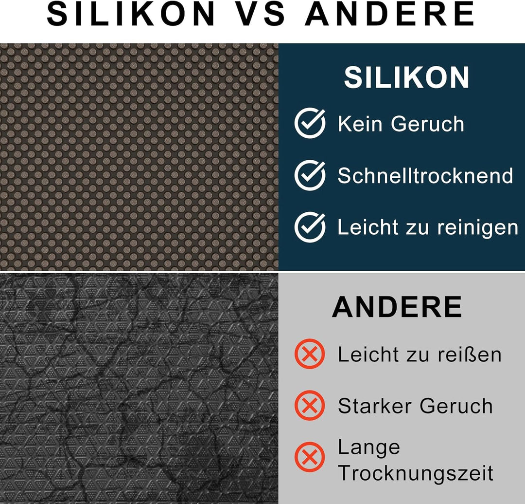 Fowooyeen Fussmatte Aussen, Silikon Schmutzfangmatte Fussmatte Outdoor, Waschbare Fussabtreter mit N
