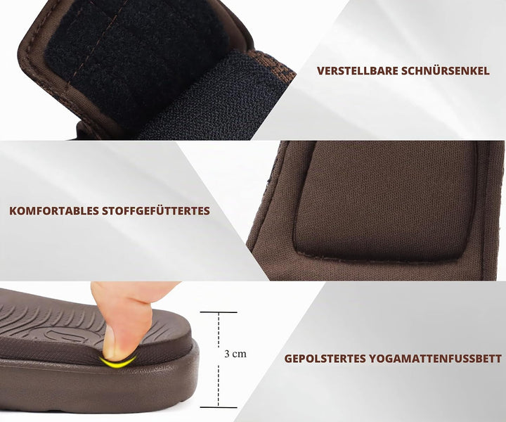 ONCAI Dusch Badelatschen Herren mit Klettverschluss Offener Zeh Sports Badesandalen Sommer Freizeit