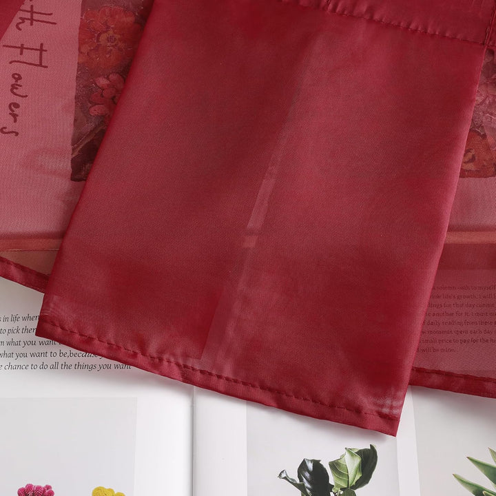 HongYa transparenter Voile Scheibengardine Tunnelzug Kurzstore Küche Kleinfenster Gardine H/B 145/14