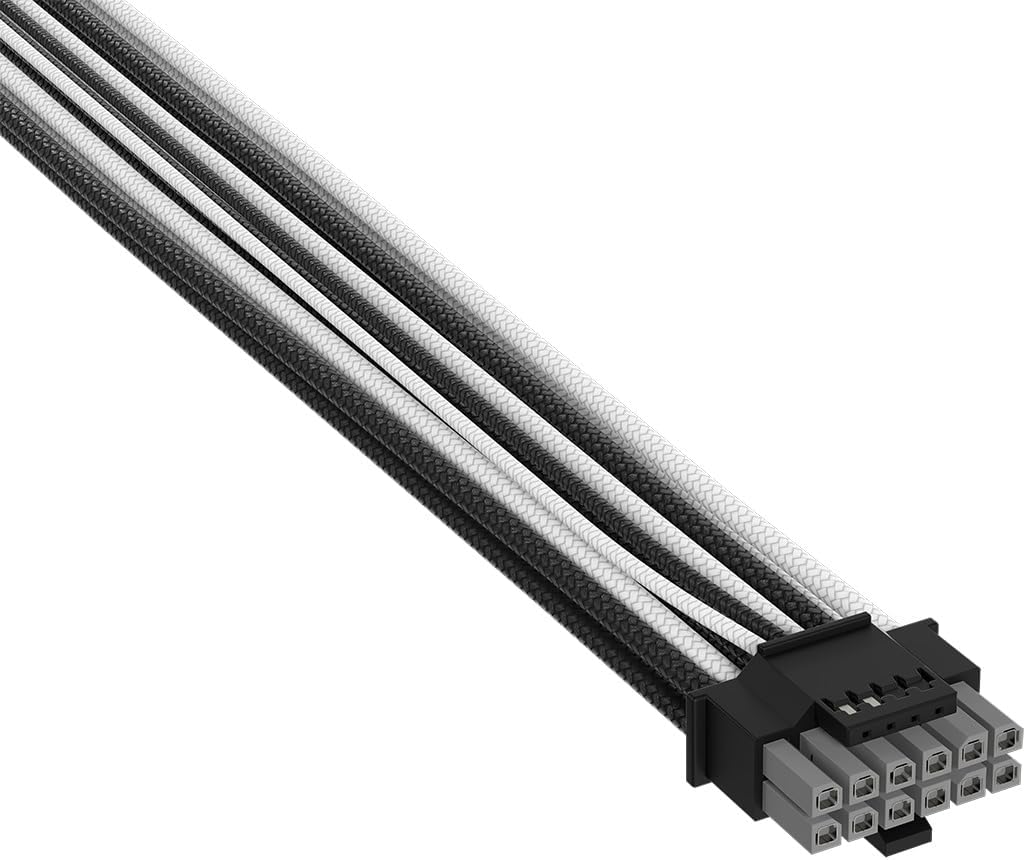 Corsair Elite Premium Typ 5 Einzeln Ummantelte 2x 8-Pin zu PCIe 12V-2x6 600W PSU-Kabel – Dreilagiges
