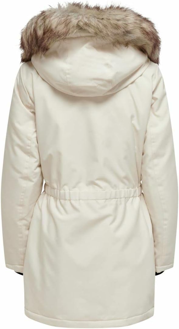 ONLY Damen ONLIRIS FUR Winter Parka CC OTW 15213755 XL Eggnog, XL Eggnog