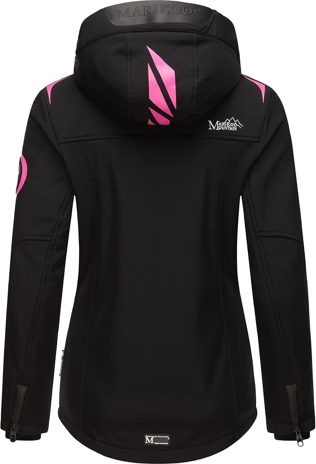 MARIKOO Damen Softshelljacke wasserdichte Funktionsjacke mit abnehmbarer Kapuze Mount-Cho-Oyu XS-XXL