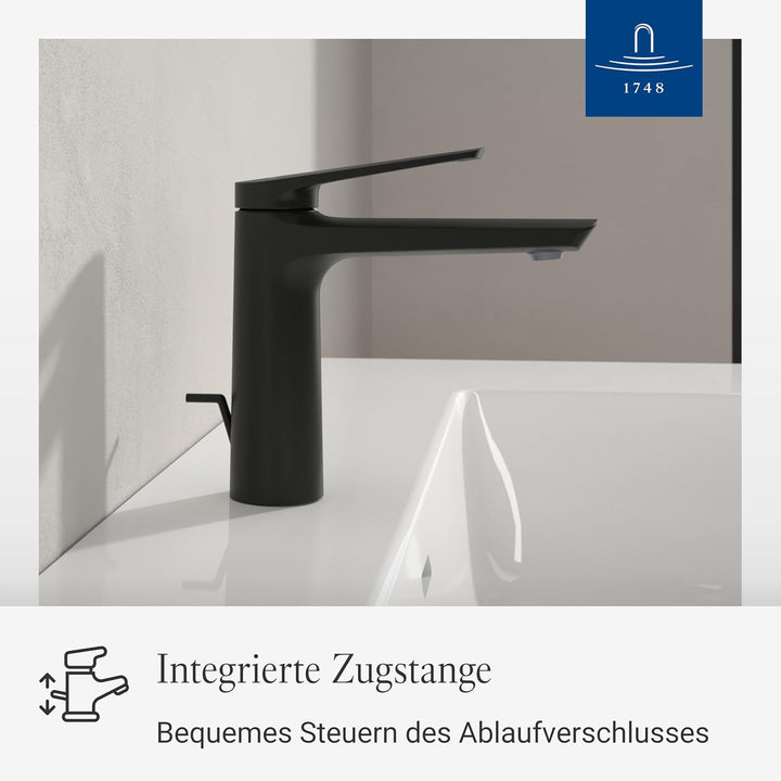 Villeroy & Boch Oasis Waschtischarmatur mit Zugstange - Wasserhahn Bad mit Keramikkartusche - Waschb