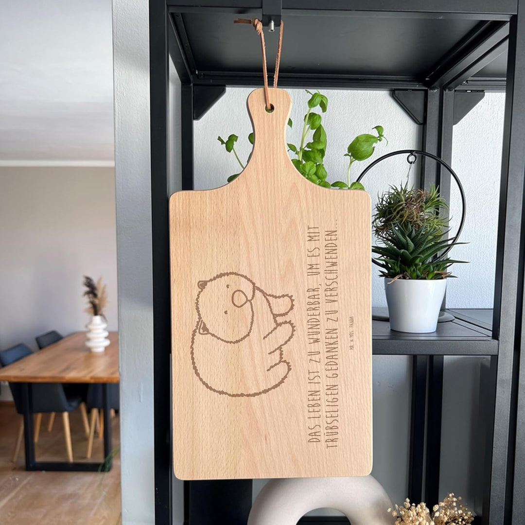 Mr. & Mrs. Panda Schneidebrett Wombat - Geschenk, Motivation, Frühstücksbrettchen, Lustige Sprüche,