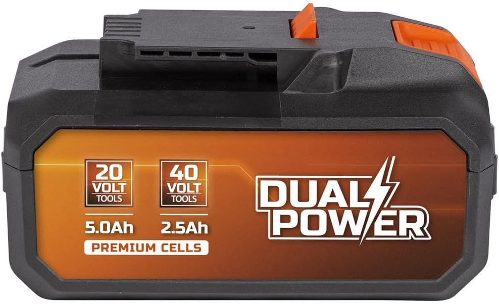 Powerplus Akku 2x20V 5.0/2.5Ah, für alle Powertools und Gartengeräte des Dual Power Sortiment und ka